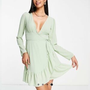 ASOS Mint Green Wrap Dress